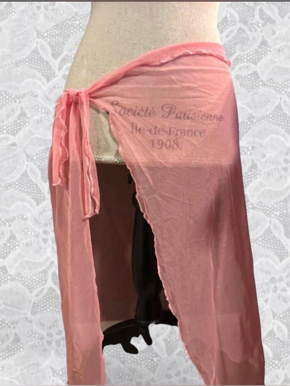 Stunning Pink mesh Bikini coverup <33